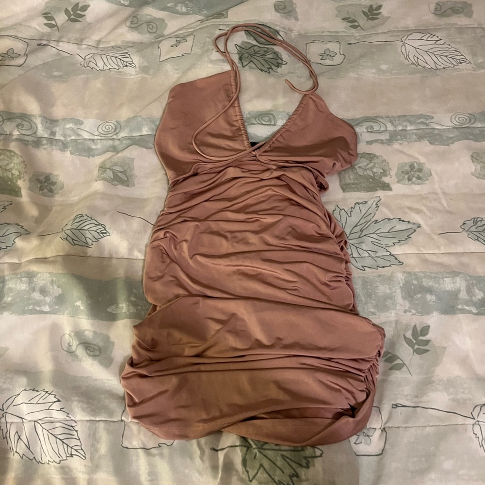 beige dress